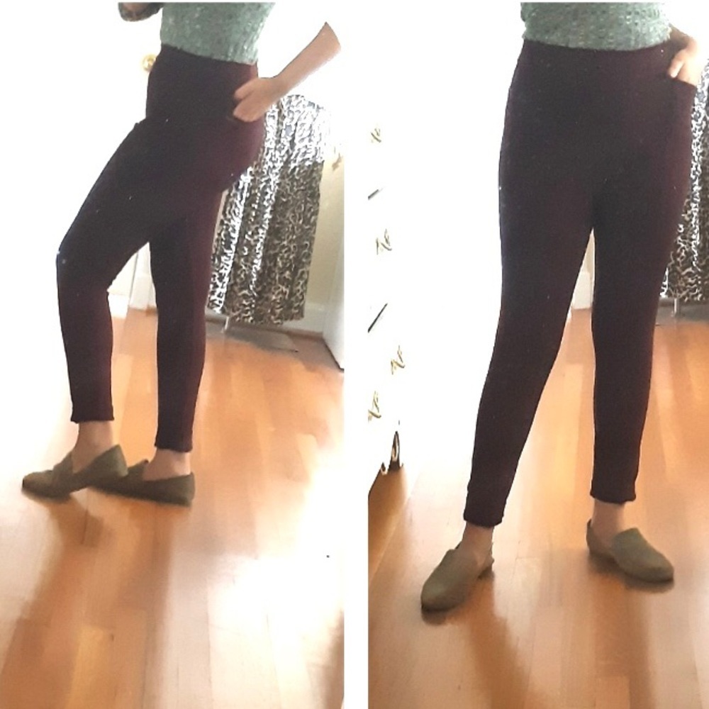 Anne Klein burgundy speckled burgundy‎ pants, Sz 16